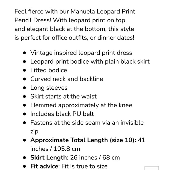 NWT leopard pencil dress - Picture 10 of 11